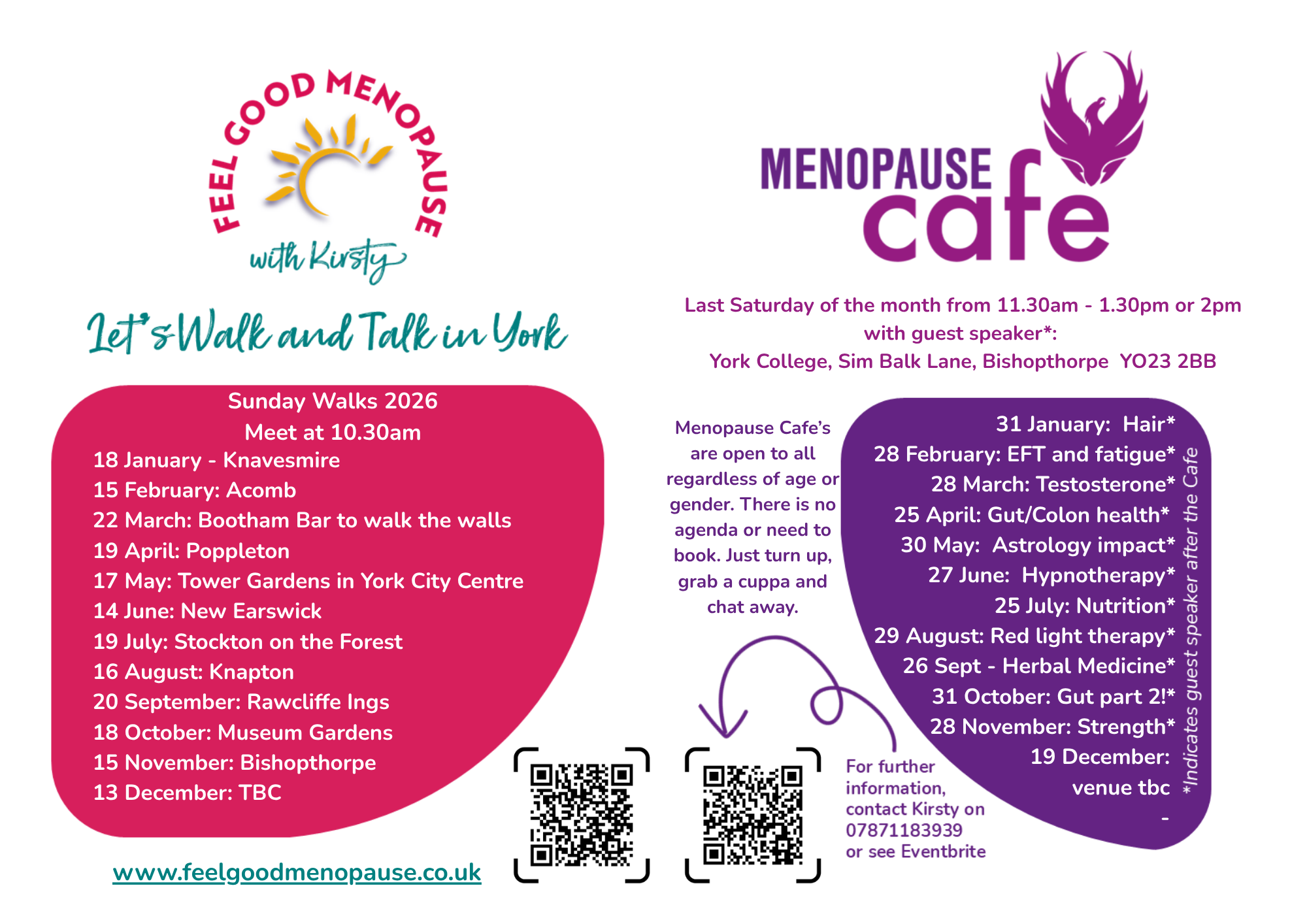 Menopause Cafe York followed by guest speaker