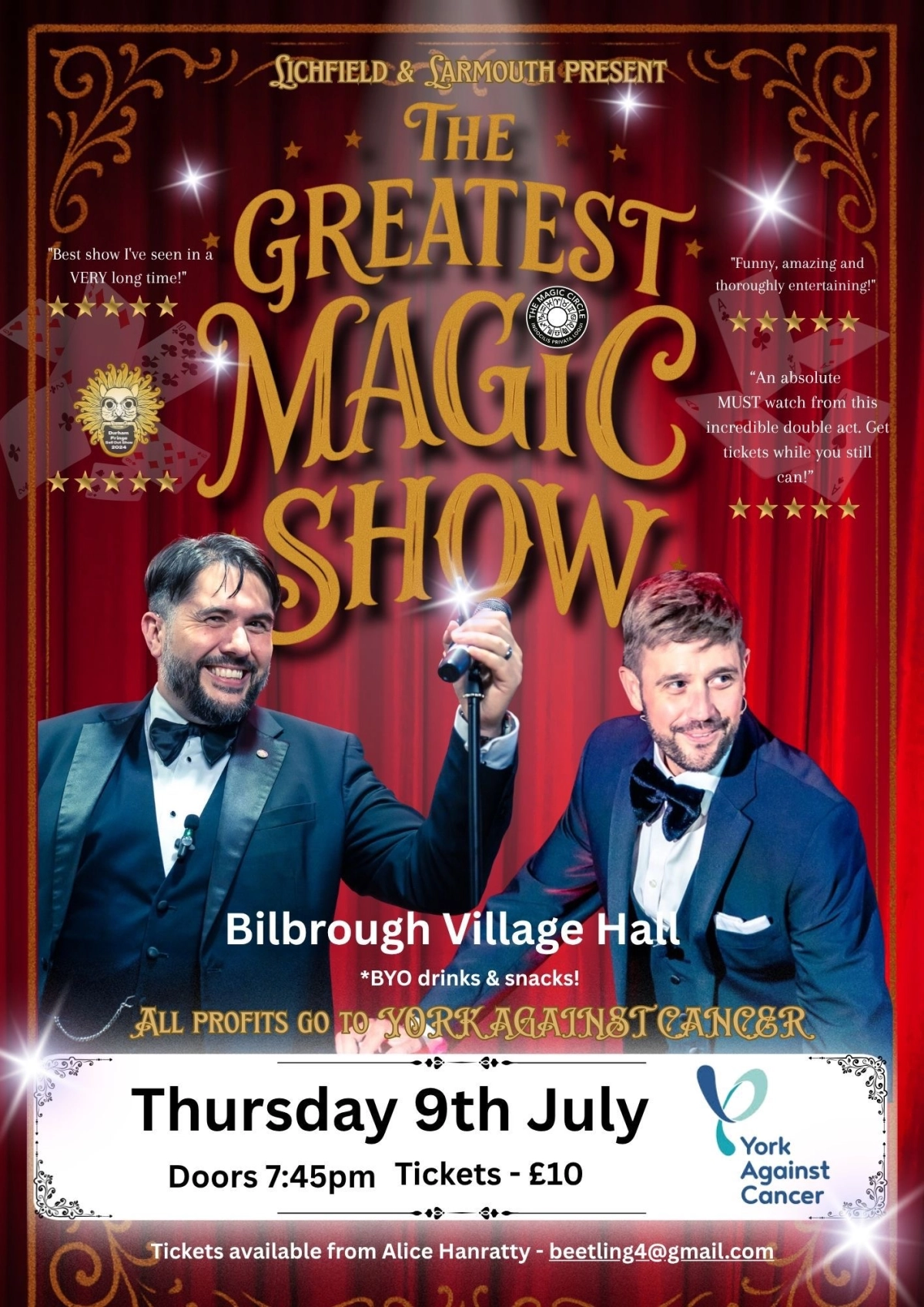 The Greatest Magic Show for York Against Cancer